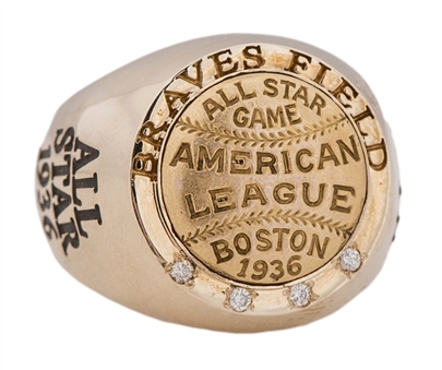 1936 Baseball All-Star Game Cuff Link Top Ring